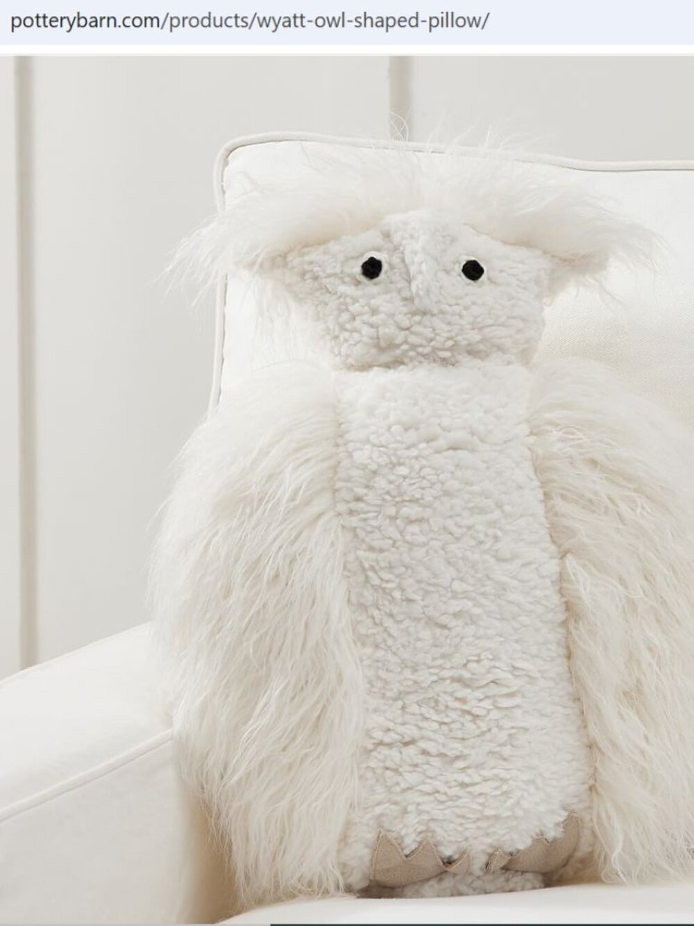 Pottery Barn Wyatt Owl Pillow